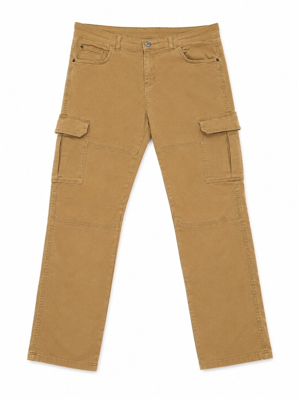 South Pole Men's Cargo Pants in Khaki - Durable Everyday Workwear 34x32